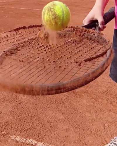 the way the dirt stops mid air