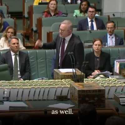 The angry Albo speech that was reported yesterday. 