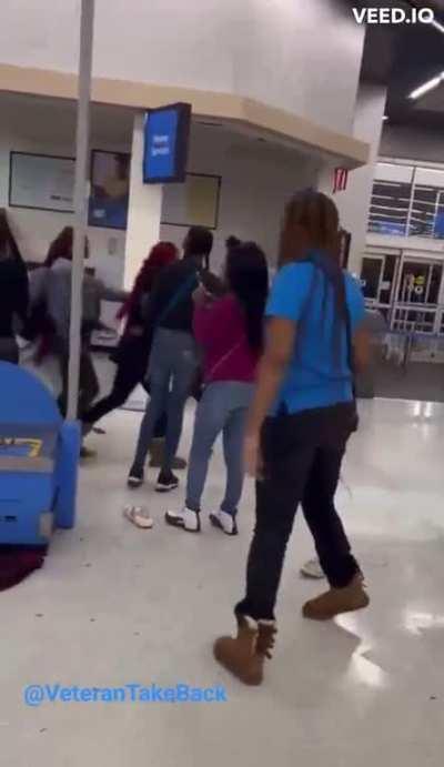Absolute Chaos erupts at the self-checkout in WalMart when someone cuts to the front of the line...