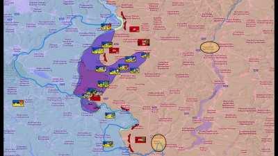 Animated map showing the successful counteroffensive during the last three days in the Kharkiv region