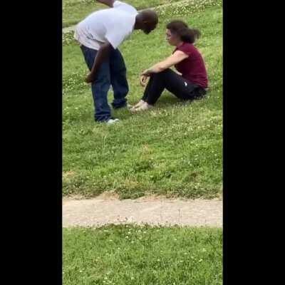 Man gets dropped for beating up his girlfriend (First half is brutal)