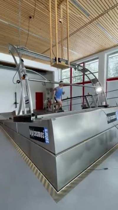 Running on the Biggest treadmill ever!