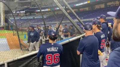 Ken Griffey Jr. hits a homer during BP at the end the Team USA