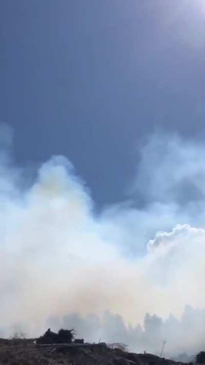 Low Level Tanker Drop. Anvil Fire, Souther Oregon. 