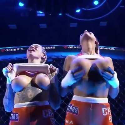 Inked Dory &amp;amp; Karina Pedro Flashing before a Clash of the Stars match