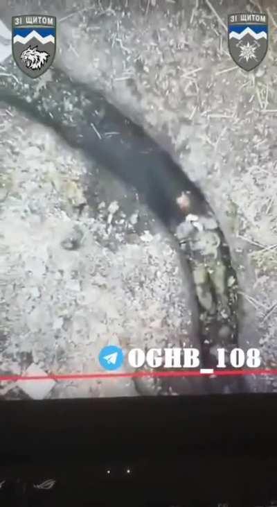 A wonderful morning for a Russian soldier begins and ends with a grenade right in his face.