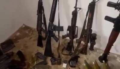 Captured weapons of the pkk/ypg after their failed raid in northern Syria, 30-01-2024.