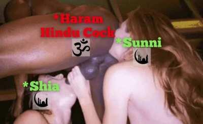 Haram Hindu Cock absolving the Shia/Sunni sectarian divide in Islam 👏♠️😁