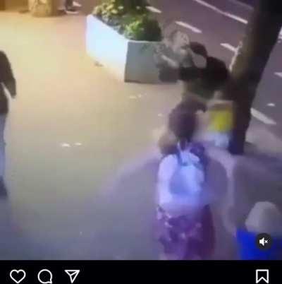 Woman stabs a kid for no reason at all!