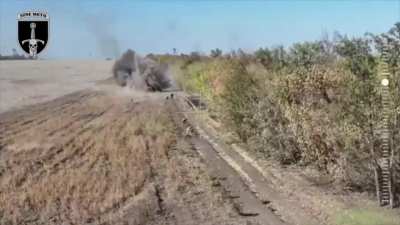 Russian artillery strike on a group of Russian Soldiers trying to surrender