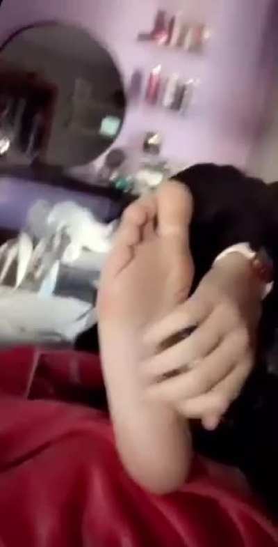 My ticklish feet, dm me for more vids and pics:))