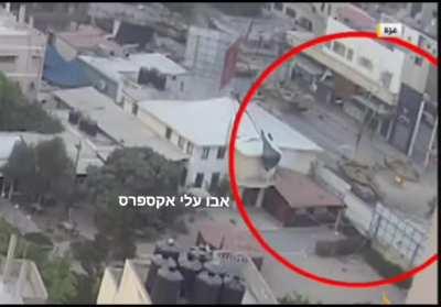 Al Jazeera live stream catches APS interception of Israeli Merkavas. (13.11.2023)