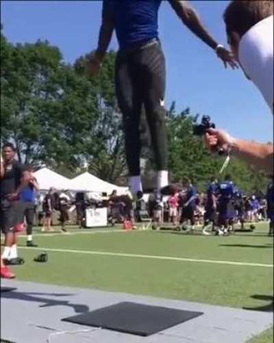 Athlete somehow levitate for a few seconds