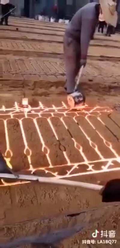 This is how steel fences are made.