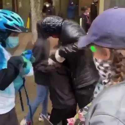 WCGW Bringing your child to a protest... she got maced by an officer