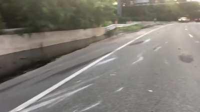 01Jul2021 A tanker carrying liquid asphalt crashed and shut down the beltway for 10hrs+