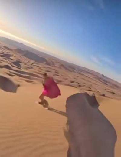 Riding the dunes in Chile.