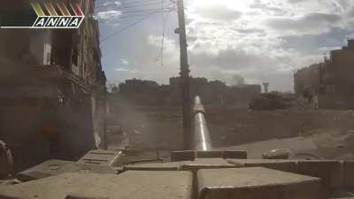 Death of a Tank on GoPro SAA, Destroy by RPG-29 by FSA. 2013