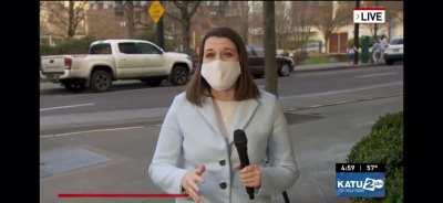 Sound on: Mario Kart behind news reporter, 2/28