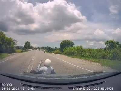 Always equipped your car with a dashcam so Moto rider can't play victim. 