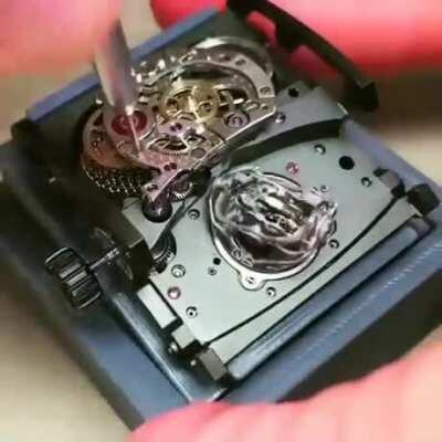 Cabestan Triple Axis Tourbillon watch assembly