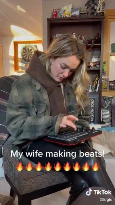 Y’all rocking with Logic’s wife cooking up some beats⁉️