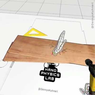 I made a VR Carpenter Simulator... where your palm and fingers work better than a hammer