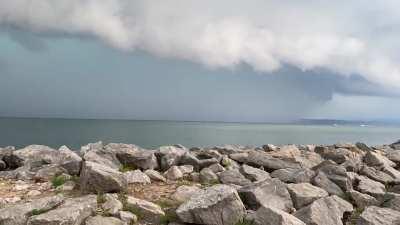 Saturday’s storm rolling into Petosky