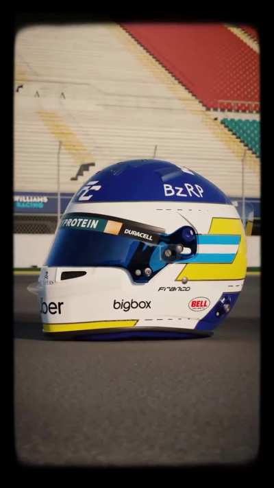 Video que publicó colapinto en su Instagram de su nuevo casco que usara en el Gp de Mexico, homenajeando a Carlos Reutemann.