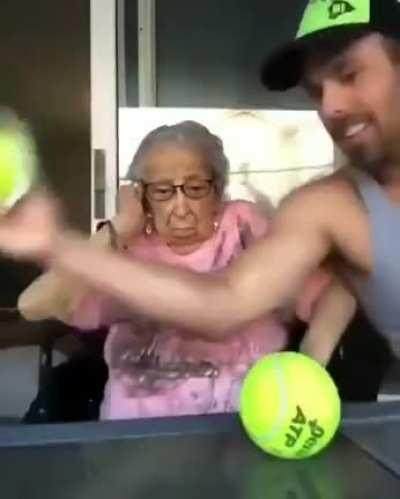 Grandma amazed