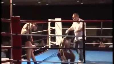 Absolutely brutal spinning KO