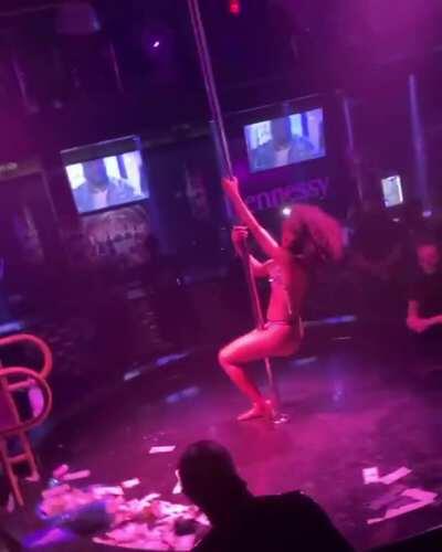 Dymond at strip club