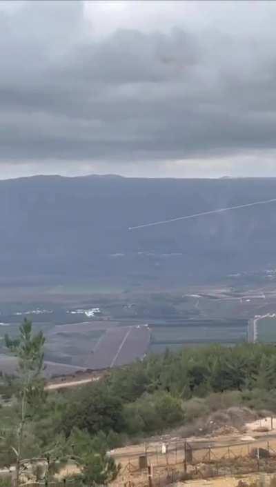 Iron Dome intercepts missle fired by Hezbollah into Northern Israel 