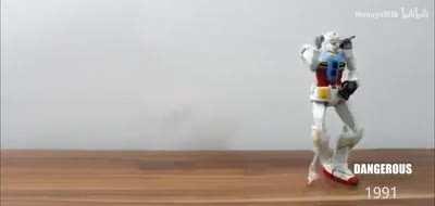 Gundam going all out in stop-motion