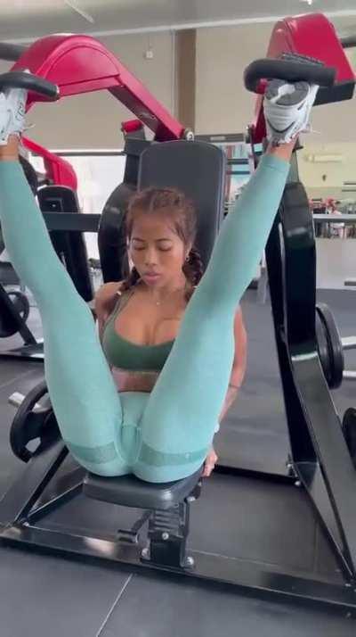 What is she training for?