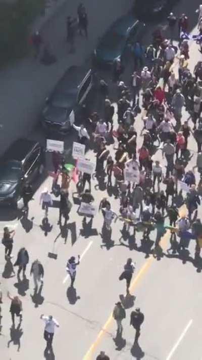 Anti-mask protest in Montreal, Canada. As a healthcare worker, to say I’m disheartened to see this is the understatement of the century.