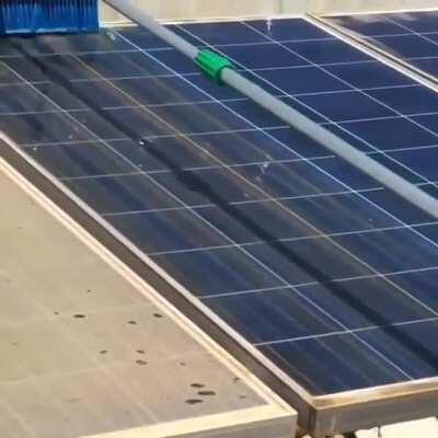 Cleaning solar panels