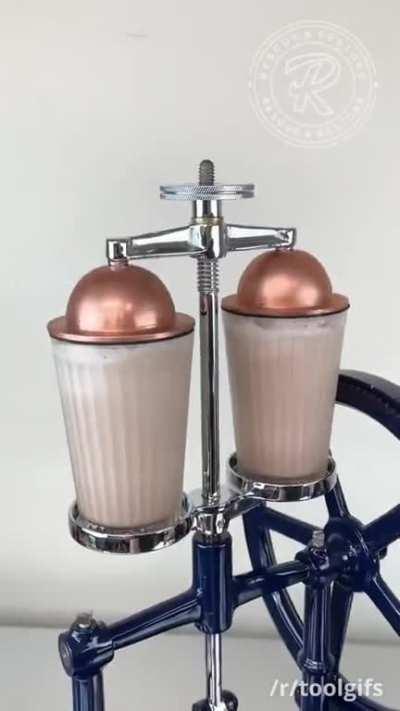 Hand crank milkshake mixer from 1890s