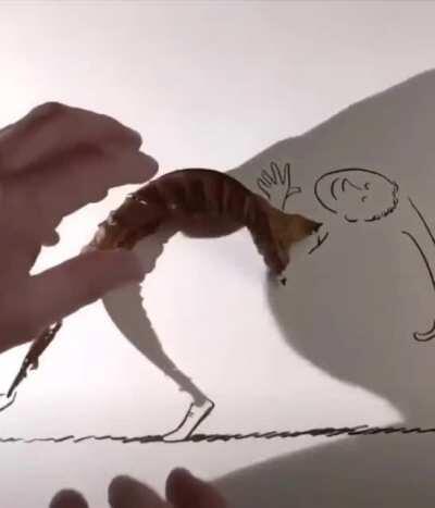 Completing the drawing with object shadows by @artdaily_official