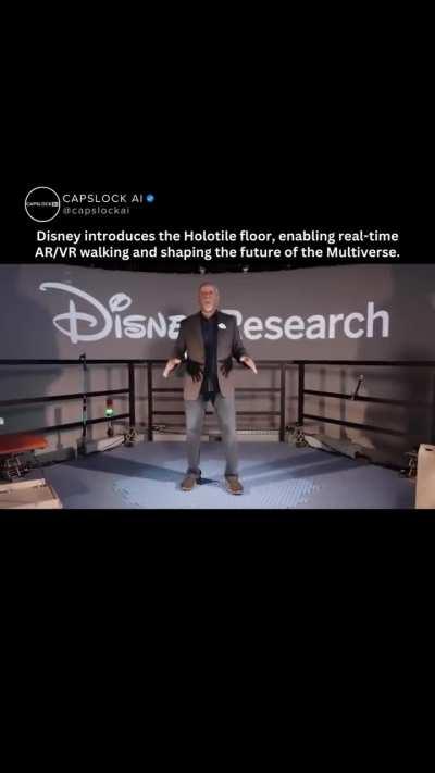 Disney introduces Holotile floor enabling real time VR/AR walking. 