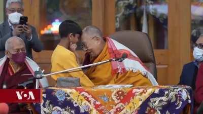 Why did the Dalai Lama kiss this young boy on the lips then tell him to &quot;Suck my tongue&quot;?