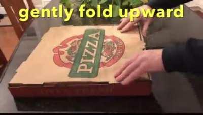 This video will show you how to put pizza in the fridge