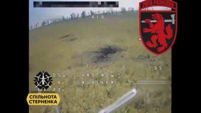 Ukrainian 68th Jaeger Brigade UV team destroys incoming Russian infantry.