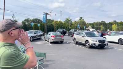 Random Trump supporter losing it at protesters in Hillsborough yesterday