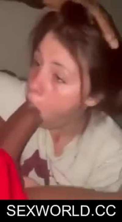 tubeThis is one of the most popular porn gifs on the internet and it's easy to see why. It features a petite teen girl giving a deepthroat blowjob to a huge cock. The look on her face is one of pure ecstasy and the way s