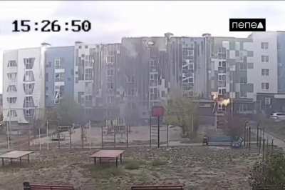 Russian Shahed-136 drone hits a building in Belgorod, Russia. 5 November 2024