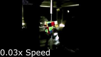 Rubik's cube solved in 0.38 seconds