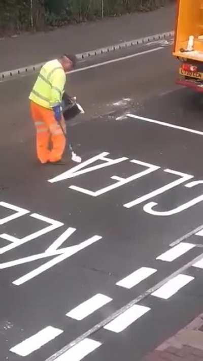 Amazing Road marking sign!