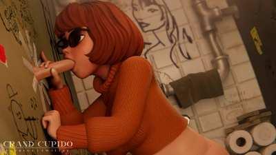 Velma found a gloryhole (GrandCupido) [Scooby-Doo]