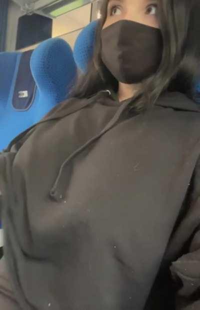 Titties are having a train ride [drop]